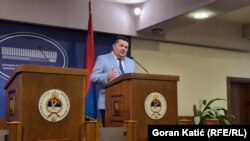 Nenad Stevandić predsjednik Narodne skupštine Republike Srpske nakon sastanka političkih partija o promjenama Ustava Republike Srpske u Banjaluci, 06. mart 2025.