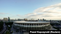 A Nemzeti Olimpiai Stadion Tokióban, 2021. június 17-én