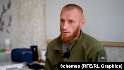 Ushtari ukrainas, Oleksandr Nyahu është në proces të shërimit pas një sulmi me granatë kimike.