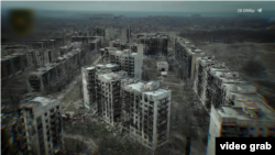 Въздушен изглед на Торецк, град в Донецката област в Украйна
