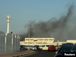 Locul unei explozii în Doha, Qatar, 9 septembrie 2025.