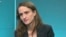 Romanian Foreign Minister Oana Toiu in RFE/RL's Bucharest studio on October 30. 