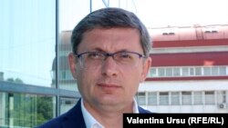 Liderul interimar PAS, Igor Grosu în redacția Europei Libere, Chișinău, iunie 2021.