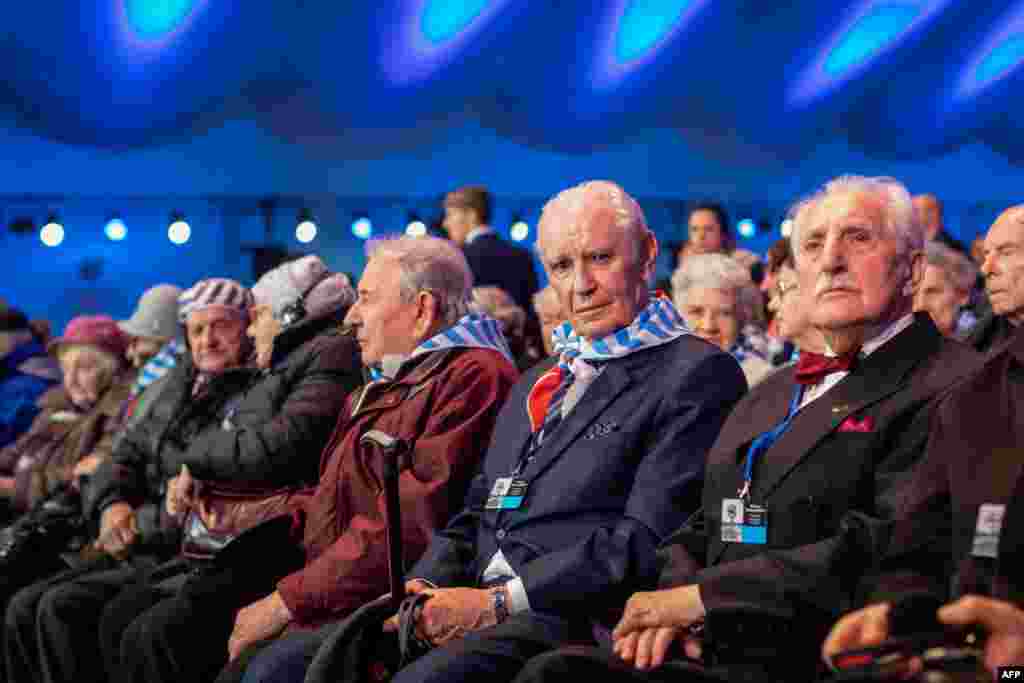 Официальная церемония в Освенциме в память об освобождении лагеря 75 лет назад. Аушвиц-Биркенау был самым большим, но не единственным лагерем смерти в Европе. Всего же нацисты устроили более 40 тысяч гетто, концентрационных лагерей и лагерей смерти для изоляции и уничтожения еврейского народа. В приговорах Нюрнбергского трибунала над нацистским командованием закреплены данные: 6 миллионов погибших в Холокосте. 