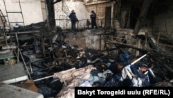 Последствия пожара на Орто-Сайском рынке, 9 ноября 2020 г.