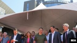 Свечено отворање на Спортски центар „Јане Сандански“ и хотел „Русија“ во Скопје. 