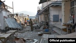 Stepanakert, capitala regiunii separatiste armene Nagorno-Karabah din Azerbaidjan, sâmbătă, 31 octombrie 2020.