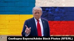 Президентът на САЩ Доналд Тръмп, колаж.