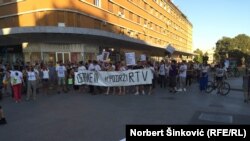 Protest podrške RTV, Novi Sad, 4. jul, 2016. godine