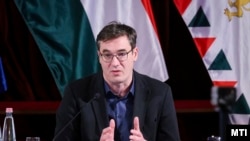 Karácsony Gergely főpolgármester a Fővárosi Közgyűlés ülésén a Városháza dísztermében 2024. november 27-én