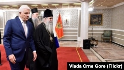 Premijer Crne Gore Duško Markovića i mitropolit crnogorsko-primorski Amfilohije, 14 februar 2020.