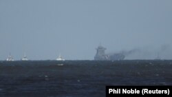 Поврежденное грузовое судно Solong, Великобритания, 11 марта 2025 года