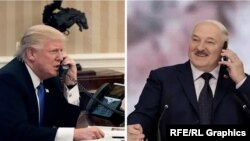 Trump's call to Lukashenko, collage