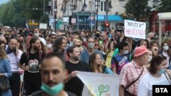 Протестът под надслов: „Долу ръцете от Закона! Долу ръцете от морето, планините, реките!” в София