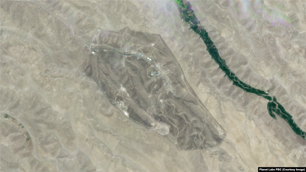In these satellite images captured by Planet Lab, Iran's Tabriz South missile base is shown before and after the Israeli air strikes. Image on left is from June 11, 2025. Image on right is from June 13, 2025. 