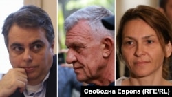Колаж със снимки на лидера на ПП Асен Василев, обвинения в контрабанда Никола Николов - Паскал и бившата шефка на митниците, която също е обвинена - Петя Банкова