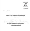 Romania- image of CCJE resolution