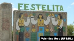Intrarea în localitatea Feștelița, raionul Ștefan Vodă. 
