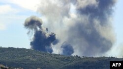 Sulmet ajrore izraelite në jug të Libanit më 8 maj 2024.