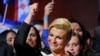 Kolinda Grabar Kitarović proslavlja pobjedu na predsjedničkim izborima 2015., arhivska fotografija