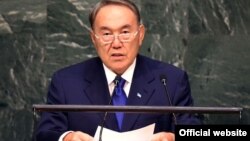 Президент Казахстана Нурсултан Назарбаев на саммите ООН по принятию повестки дня в области развития на период после 2015 года. Нью-Йорк, 27 сентября 2015 года.