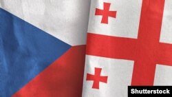 Флаги Чехии и Грузии