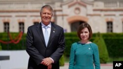 Președintele român, Klaus Iohannis și Maia Sandu, președinta R. Moldova, 1 iunie 2023