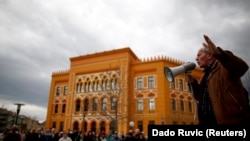 Antivladini prosvjedi u Mostaru 19. februara 2014. godine. 