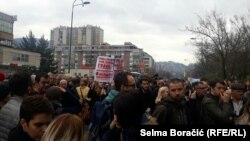 Protest ispred Vlade Federacije BiH