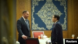 Američki državni sekretar Marco Rubio (desno) razgovara sa šefom kabineta predsjednika Ukrajine Andrijem Jermakom u Džedi, Saudijska Arabija, 11. marta 2025.