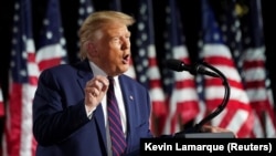 Претседателот на САД Доналд Трамп, во говорот за прифаќање на претседателската кандидатура 