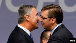 Predsjednik Crne Gore Milo Đukanović i predsjednik Srbije Aleksandar Vučić