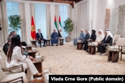 Sastanak premijera Crne Gore Milojka Spajića sa šeikom Mohamed bin Zajed Al Nahjanom, predsjednikom Ujedinjenih Arapskih Emirata. Abu Dabi, 28. mart 2025.