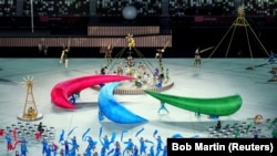 Церемония открытия Паралимпиады в Токио. 24 августа 2021 года.