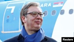 Predsjednik Srbije Aleksandar Vučić na aerodromu u januaru 2021. ilustrativna fotografija