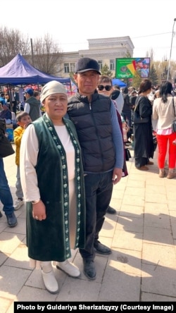 Алимнур Турганбай с супругой Гульдарией Шеризаткызы