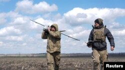 Украина. Запуск беспилотника