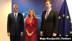 Novi razgovori, nova nada: Tači, Federika Mogerini i Aleksandar Vučić u Briselu