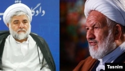 În imagine, judecătorii Mohammad Moghiseh (în stânga) și Ali Razini. Montaj grafic / RFE/RL