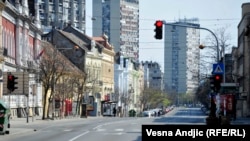 Prazne ulice Beograda zbog mere zabrane kretanja