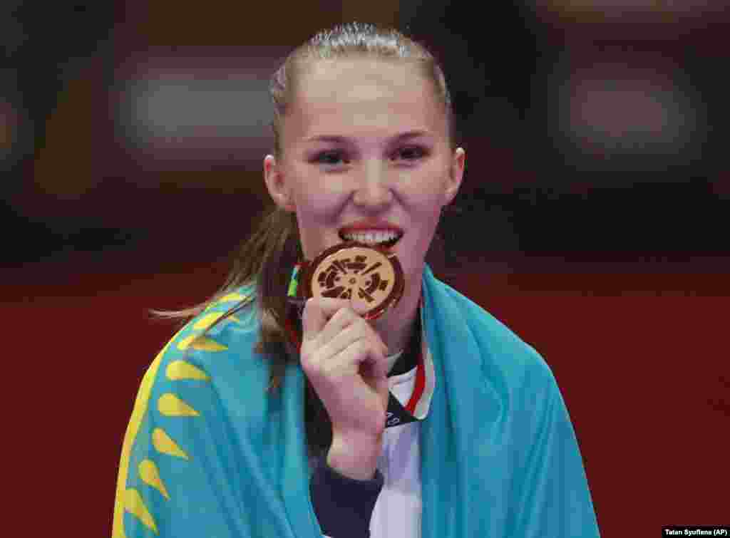 Каратистка Гузалия Гафурова стала чемпионкой в весовой категории до 68 килограммов. 27 августа 2018 года.