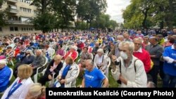 A Demokratikus Koalíció előválasztási rendezvénye a budapesti Szent István parkban, 2021. szeptember 17-én