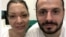 Serbia - On the break between shifts, COVID Hospital of the Clinical Center in Nis, Dr. Milena Stojanovic and technician Nikola Trajkovic. Private Archives of Physicians. April 2020