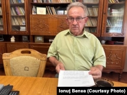 Nicolae Balint, fostul șef de district al Ocolului Silvic Răducăneni, unul dintre cei denunțați de actualul ministru al Transporturilor. Imagine de pe 29 iulie 2025 din discuția cu Europa Liberă.