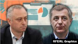 ოკუპირებულ აფხაზეთში ე.წ. პრეზიდენტობის ძირითადი კანდიდატები: ბადრა გუნბა (მარცხენა) და ადგურ არძინბა. ილუსტრირებული ფოტო. 