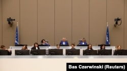 სისხლის სამართლის საერთაშორისო სასამართლოს სხდომა ჰააგაში.