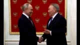 Russian President Vladimir Putin meets with former Kazakh President Nursultan Nazarbayev. Moscow, 29May2025
