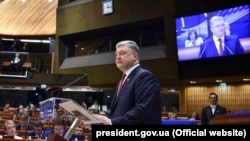 Președintele ucrainean Petro Poroșenko la APCE