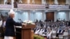 Afghan President Mohammad Ashraf Ghani addressing the Loya Jirga on August 7.