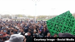 Митинг по «земельному вопросу» в Актобе. 27 апреля 2016 года.